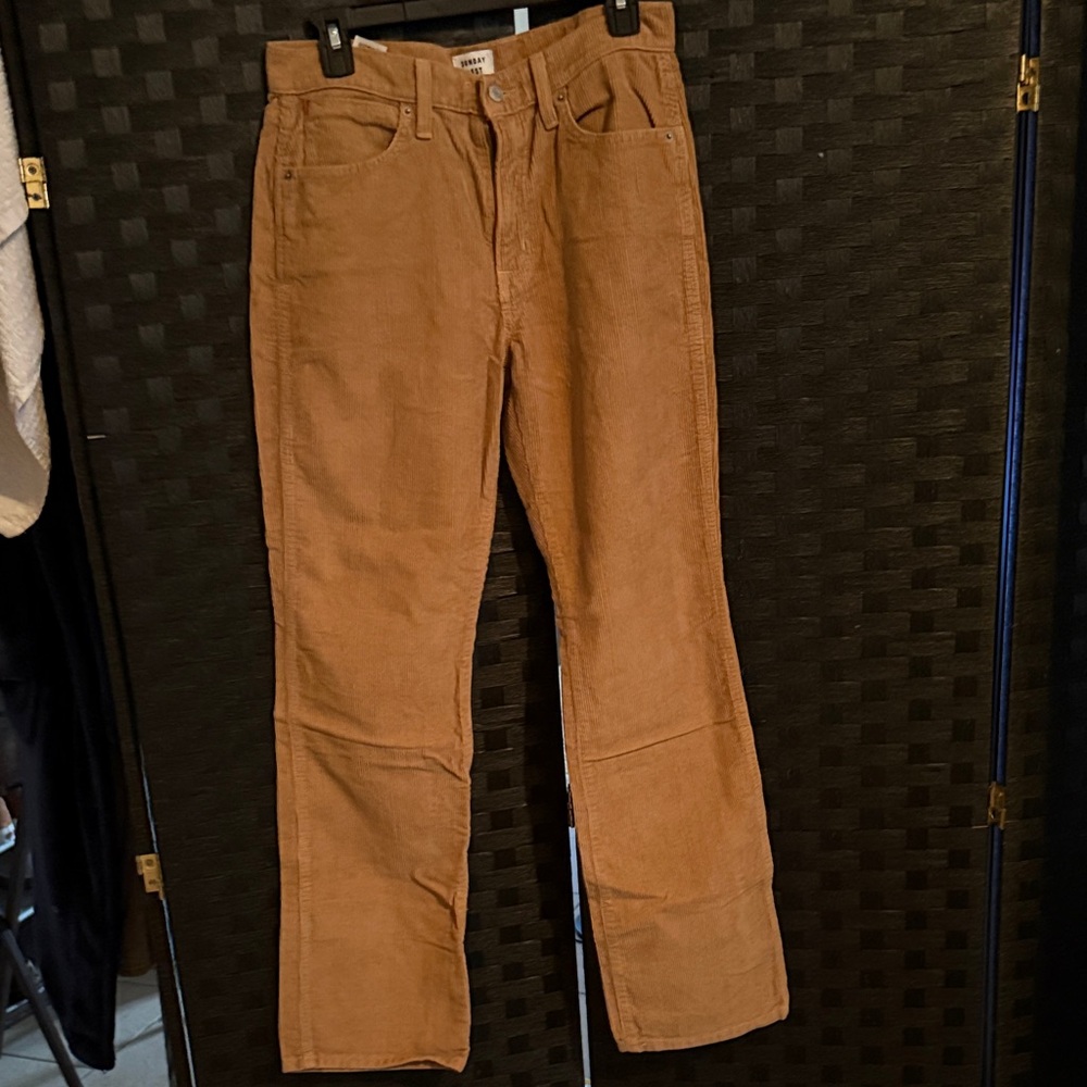 Sunday Best Tan Corduroy Flare Pants
